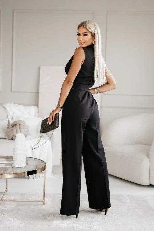 Out-Shine | Jumpsuit With V-Neck And Belt