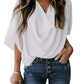 Out-Shine | Chiffon shirt with V neckline