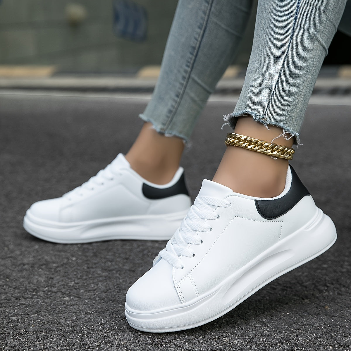 Out-Shine | Clean white leather for women, white