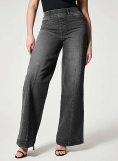 Out-Shine | High-Waist Elastic Wide Leg Jean for Women