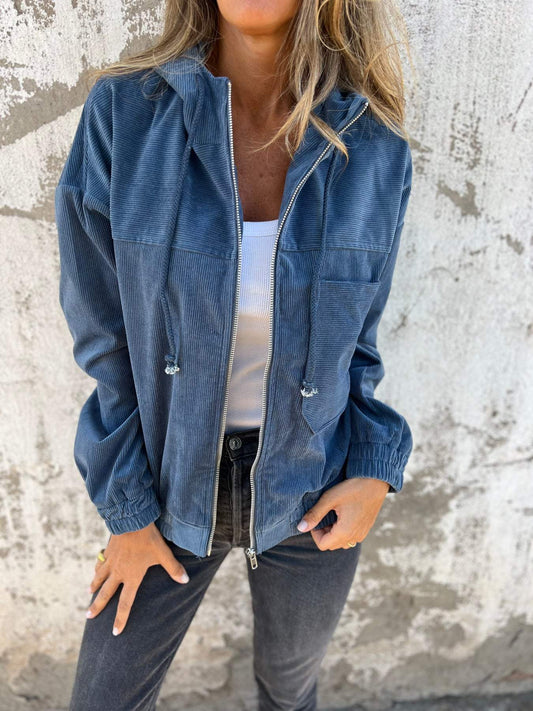 Out-Shine | Stylish Corduroy Jacket with Zipper
