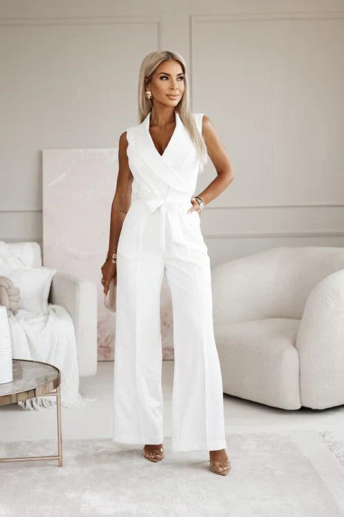 Out-Shine | Jumpsuit With V-Neck And Belt