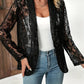 Out-Shine | Black blazer with lace