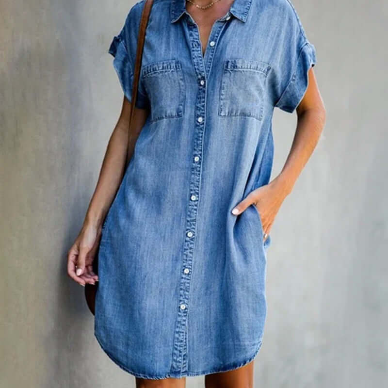 Out-Shine | Denim Shirt Dress