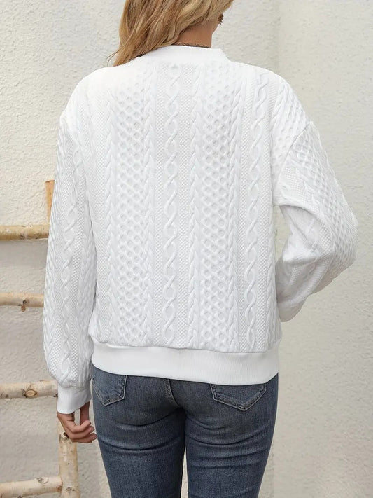 Out-Shine | Textured Zip-Up Bomber Jacket