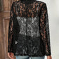 Out-Shine | Black blazer with lace