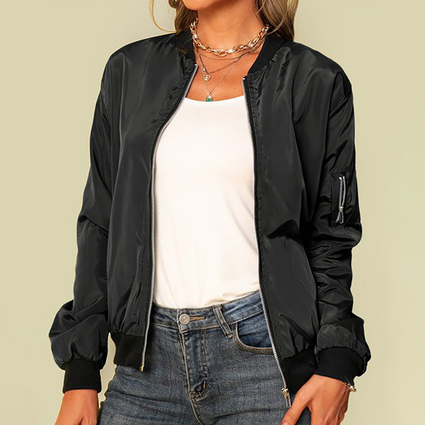 Out-Shine | Chic Bomber Jacket for Women