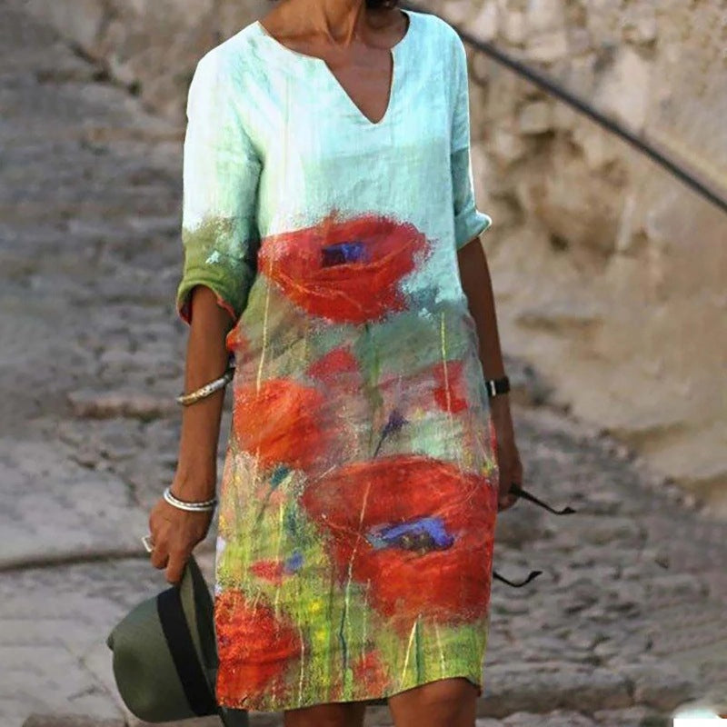 Out-Shine | Charming dress with floral pattern
