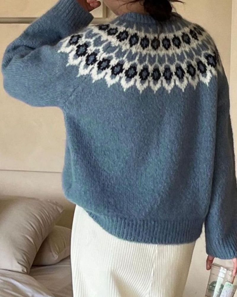 Out-Shine | Round Neck Long Sleeve Sweater