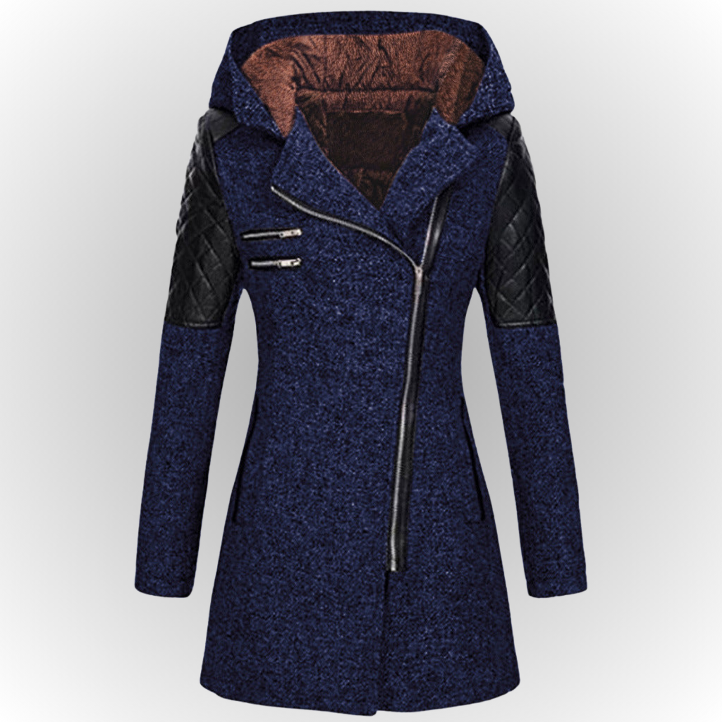 Out-Shine | Trendy Slanted Zip Jacket