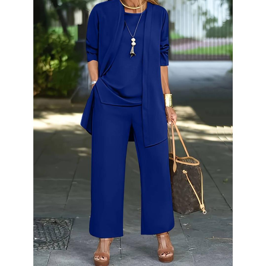 Out-Shine | Women's Long 3 Piece Cardigan Set Long Sleeves