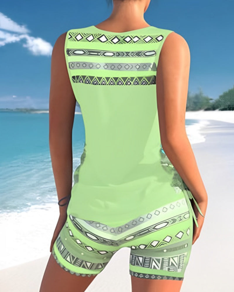 Deslumbra | Conjunto de tankini estampado