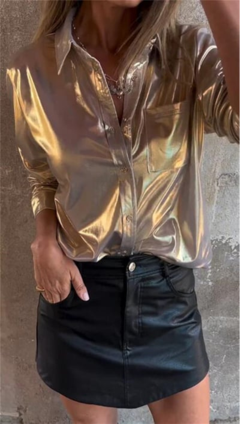 Out-Shine | Lustrous Lapel Shirt