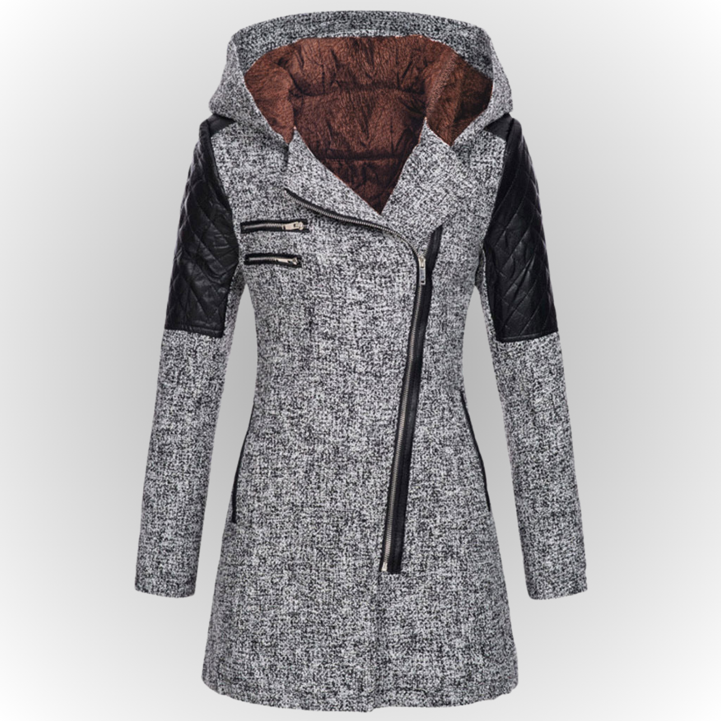 Out-Shine | Trendy Slanted Zip Jacket