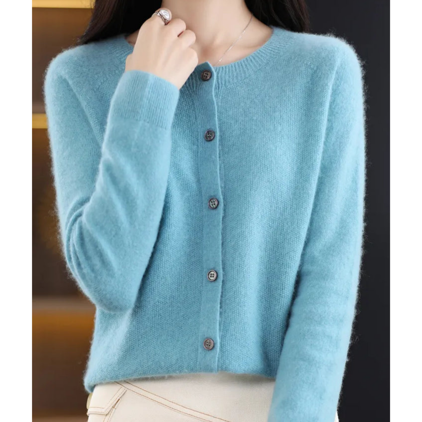 Out-Shine | Ladies Roundneck Cardigan Sweater