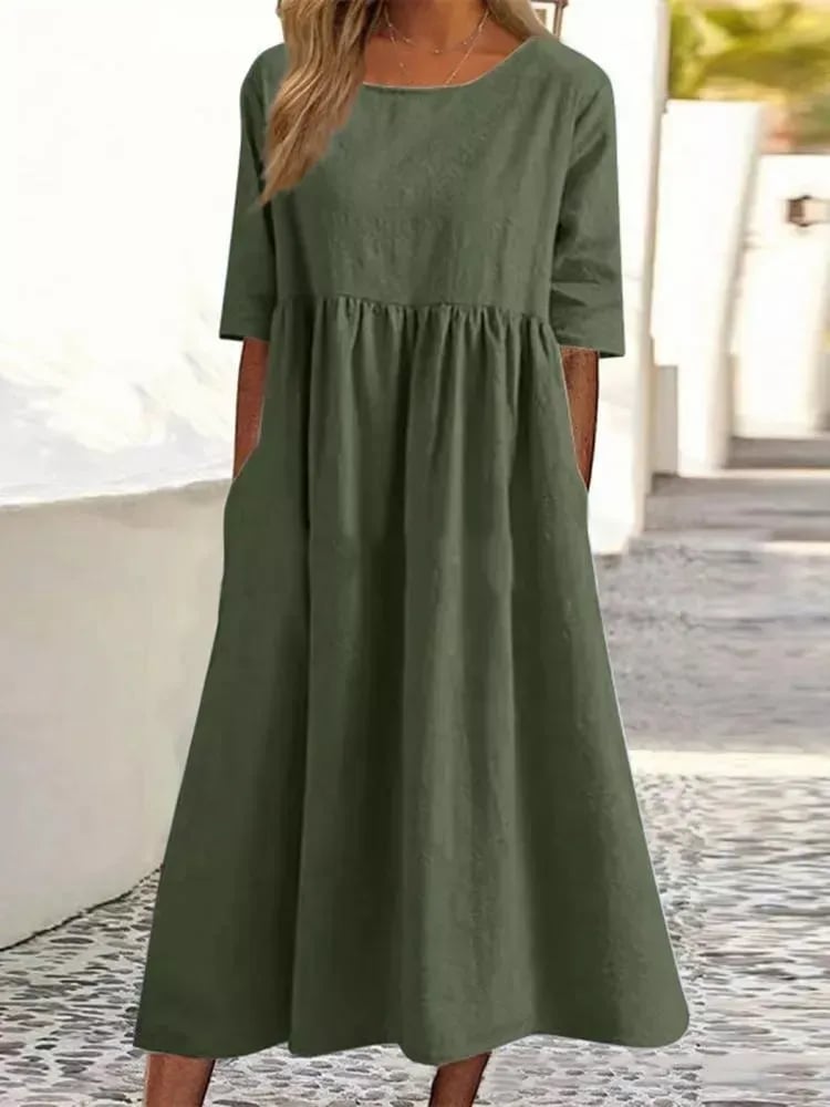 Out-Shine | Casual Linen Cotton Dress