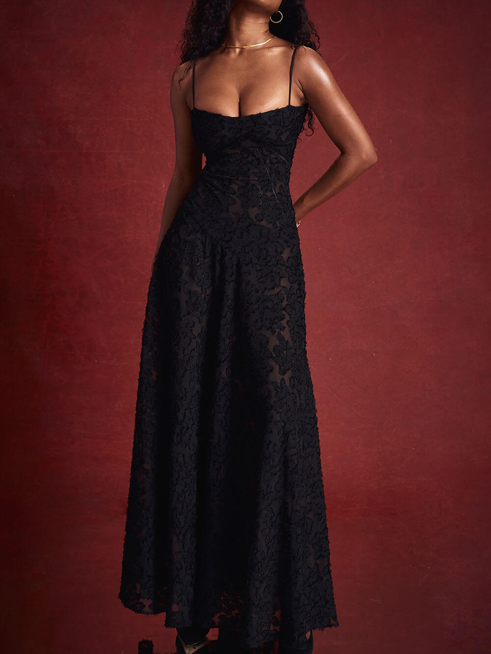 Out-Shine | Bloom Floral Lace Back Maxi Dress