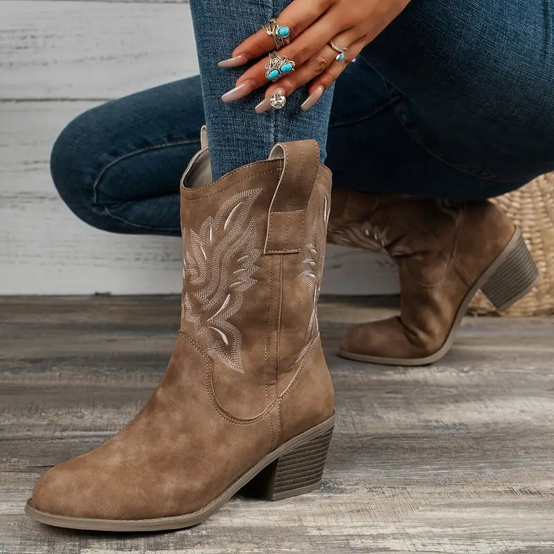 Out-Shine | Stylish Leather Cowboy Women's Boots