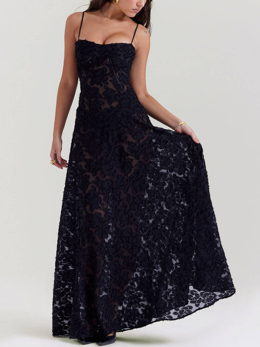Out-Shine | Bloom Floral Lace Back Maxi Dress