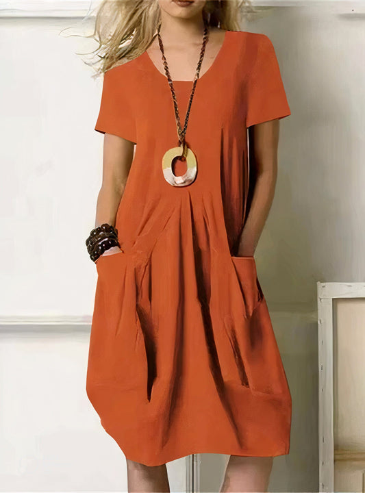 Out-Shine | Belly covering midi dress with pockets