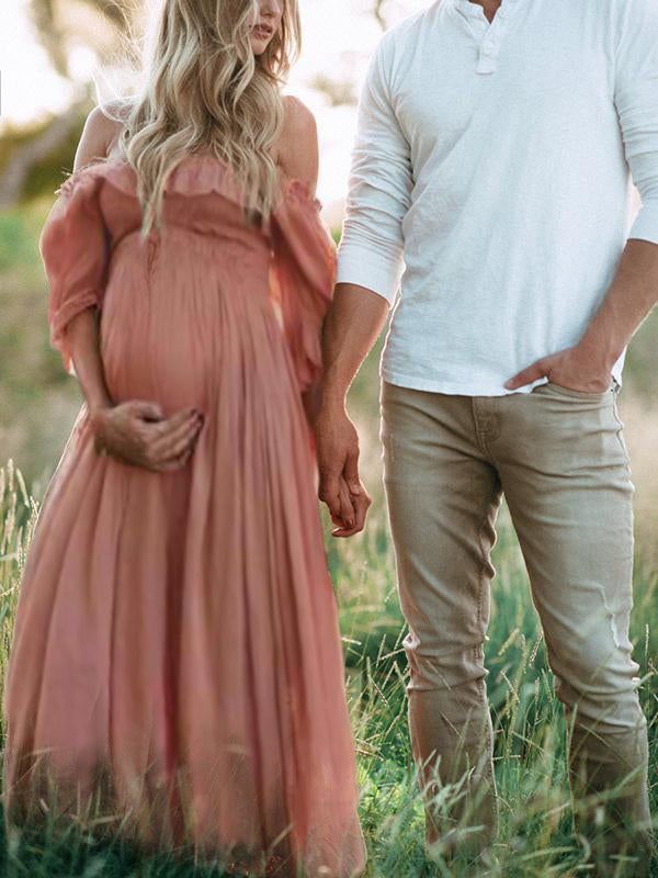 Out-Shine | Boho Chic: Maternity Fashion Boot Neck Ranking Dress