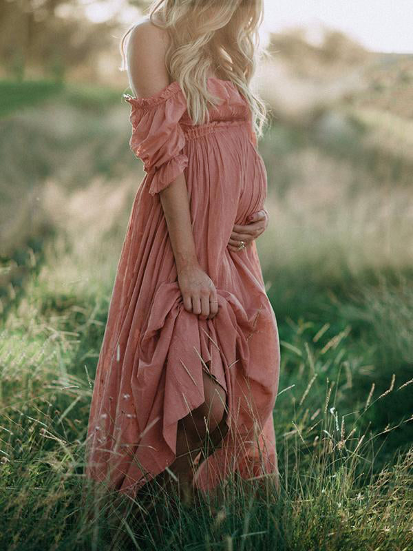Out-Shine | Boho Chic: Maternity Fashion Boot Neck Ranking Dress