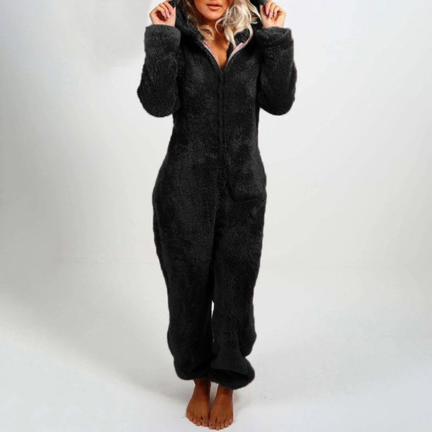 Out-Shine | Warm Hooded Overall Jumpsuit For Women
