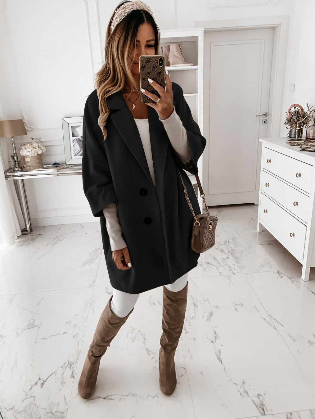 Out-Shine | Turn-Down Collar Coat
