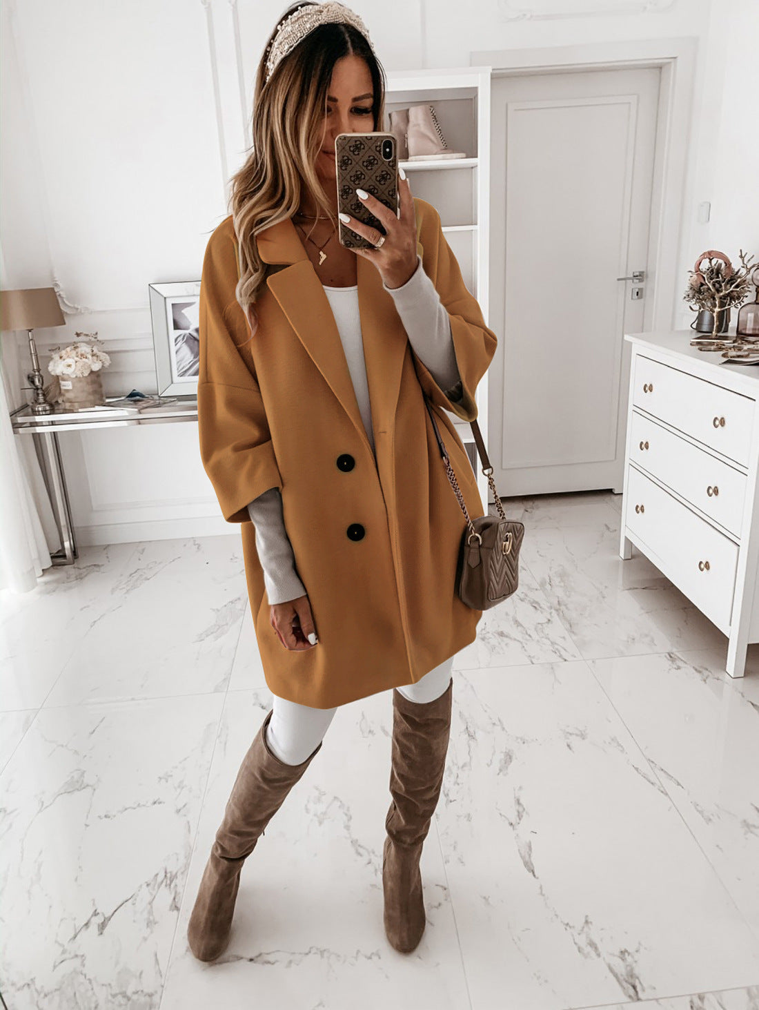 Out-Shine | Turn-Down Collar Coat