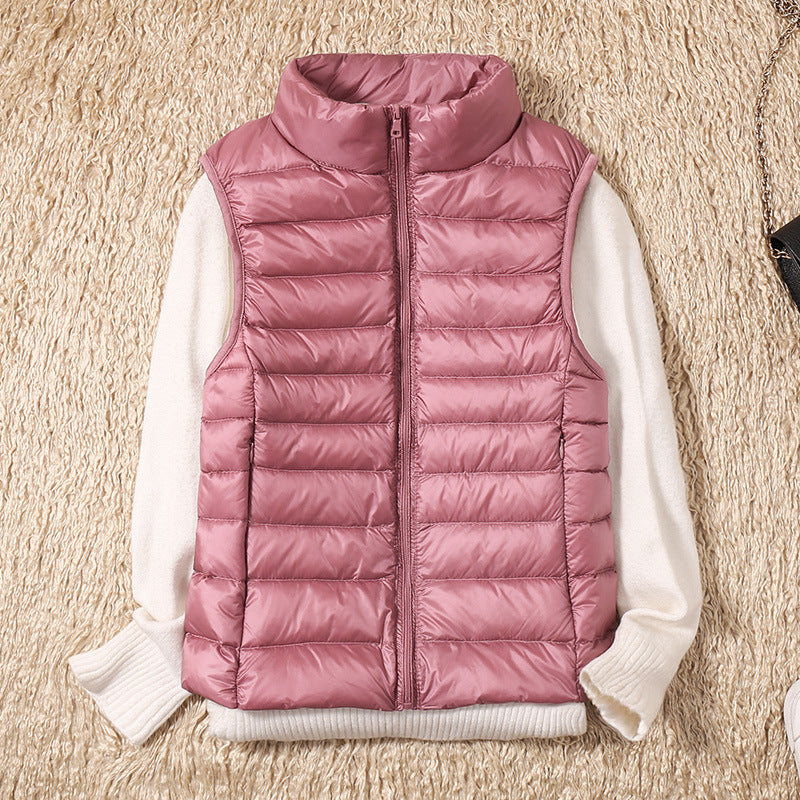 Pink puffer vest