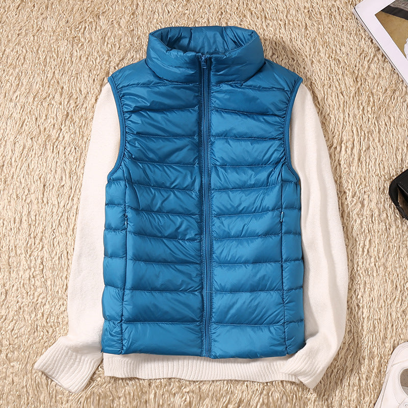 Blue puffer vest