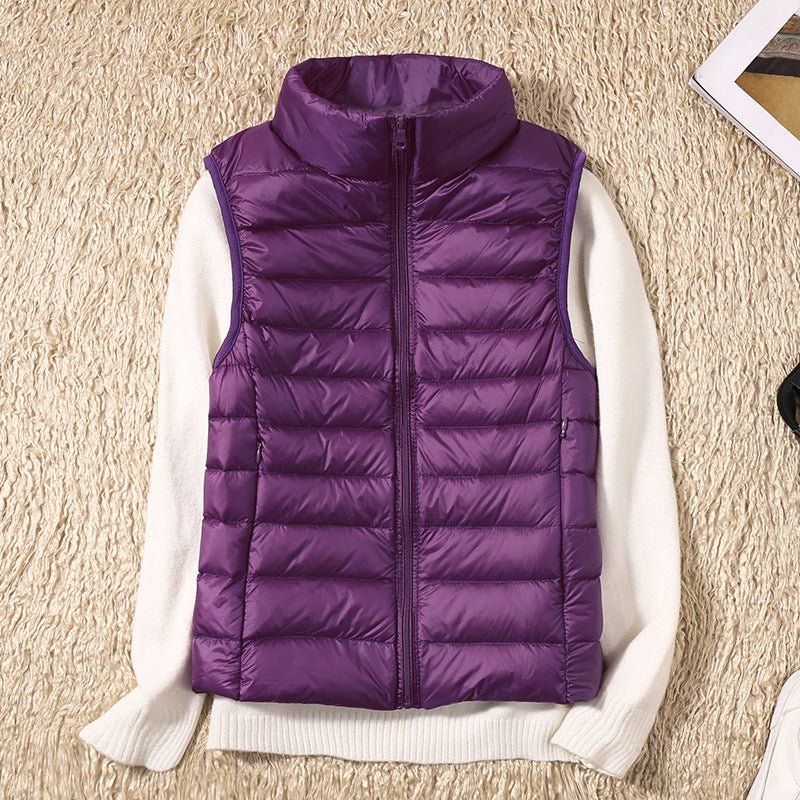 Purple puffer vest