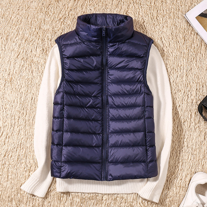 Navy blue puffer vest