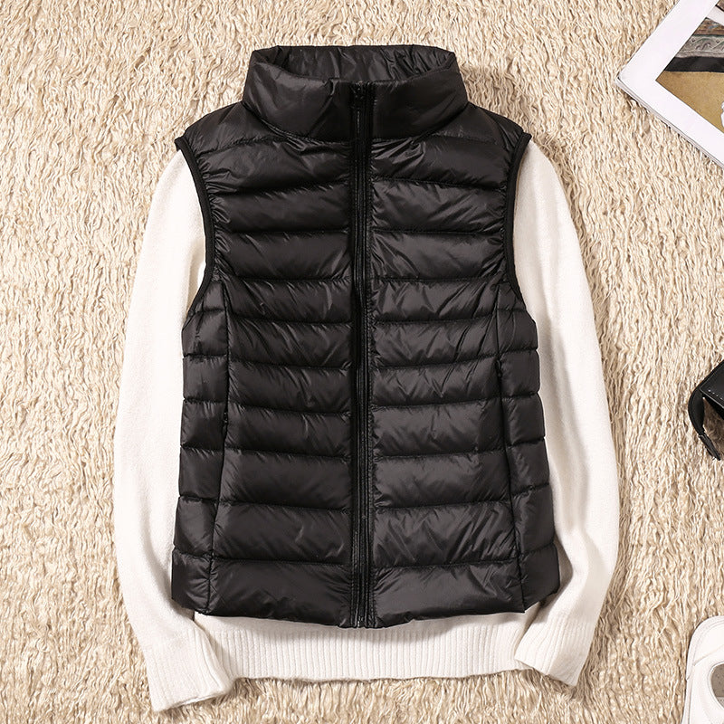 Black puffer vest