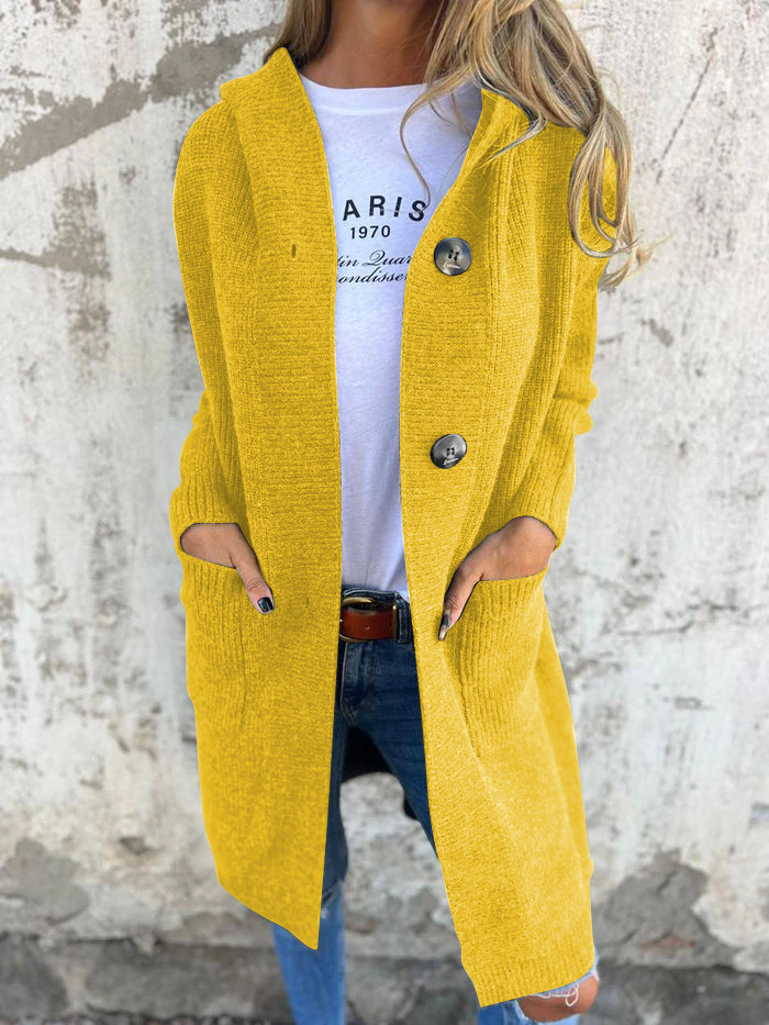 Out-Shine | Long Knit Cardigan With Hood