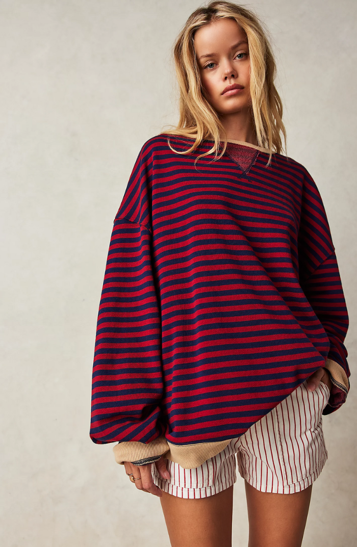 Out-Shine | Women's Striped Oversized Sweatercomfy