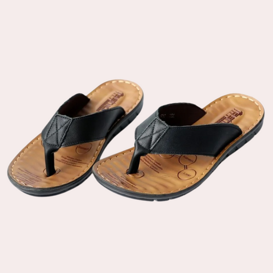 Out-Shine | Comfortable Men's Leather Slippers Comfortable & Stylish in Summer
