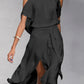 Out-Shine | Black dress with Schulterausschnitten.