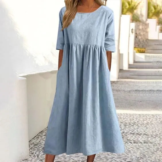 Out-Shine | Casual Linen Cotton Dress