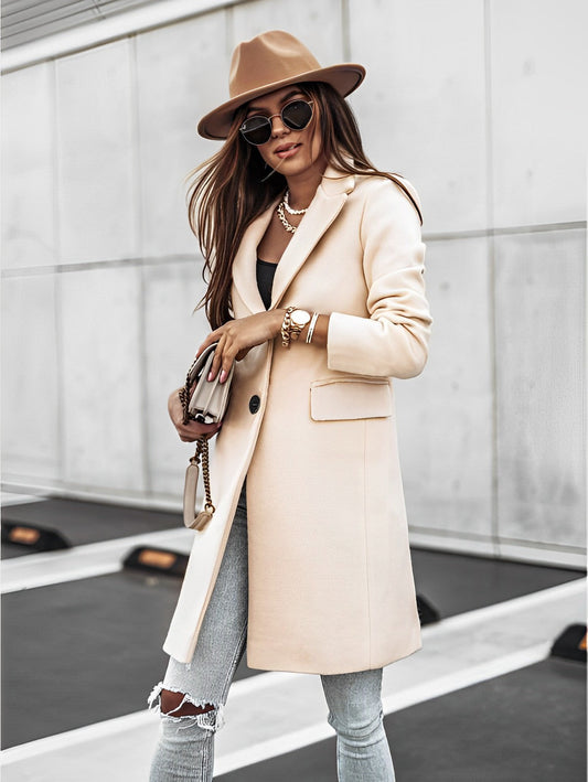 Out-Shine | Classic Two-Button Coat with Long Sleeves