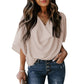 Out-Shine | Chiffon shirt with V neckline