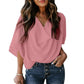 Out-Shine | Chiffon shirt with V neckline