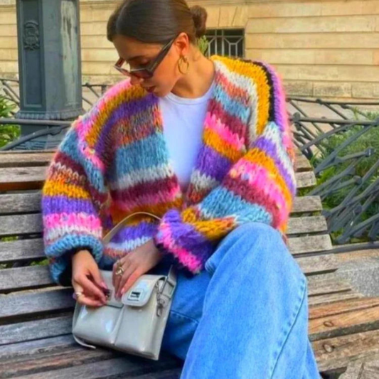 Out-Shine | Rainbow Soft Cardigan Strick
