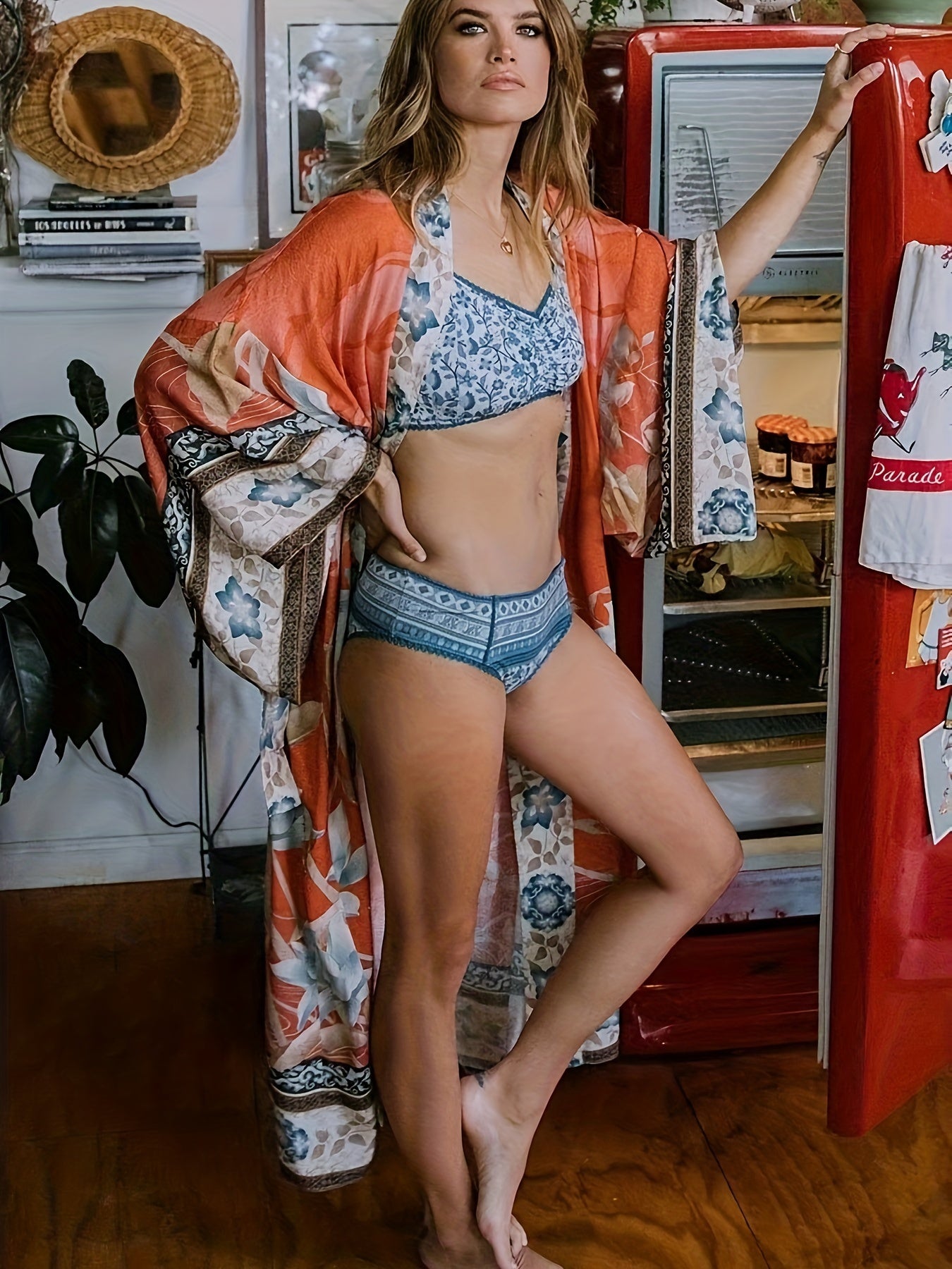 Deslumbra | Kimono ligero con estampado floral