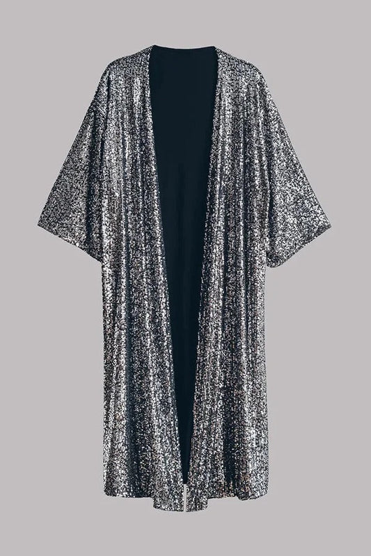 Out-Shine | Glamour Sequin Bell Sleeve Kimono