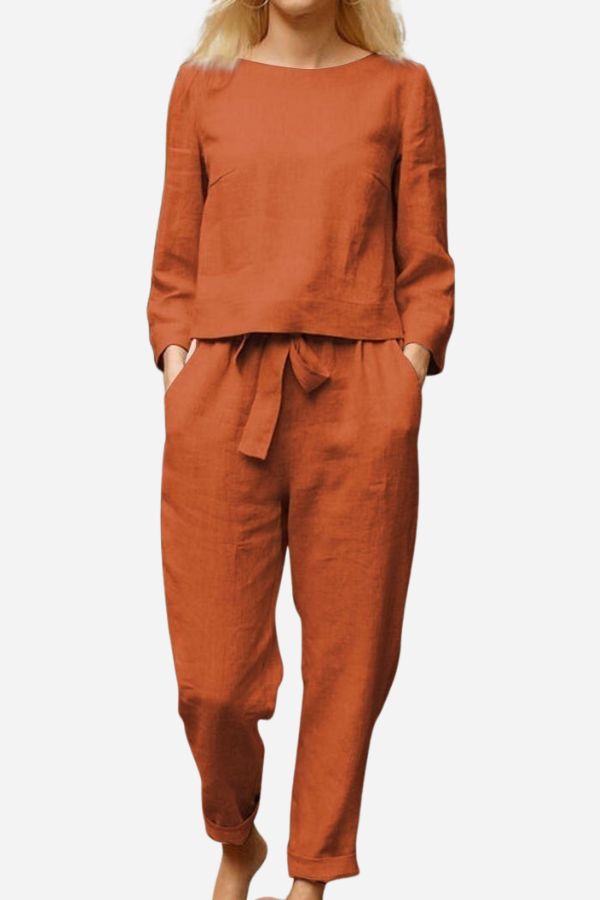 Out-Shine | Monochromatic Linen Two-Piece Set