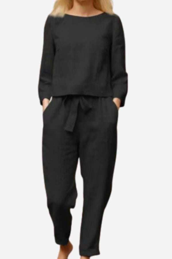 Out-Shine | Monochromatic Linen Two-Piece Set