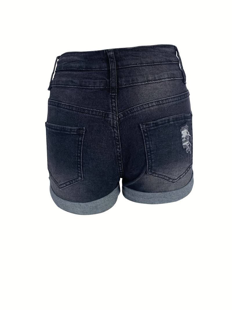 Out-Shine | Ribbed Jeans Shorts For Spring/Summer