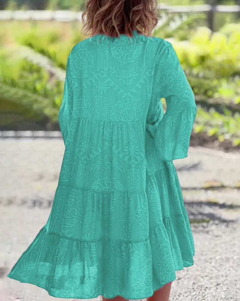 Out-Shine | Boho Loose 3/4 Sleeve Dress