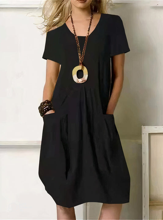 Out-Shine | Belly covering midi dress with pockets